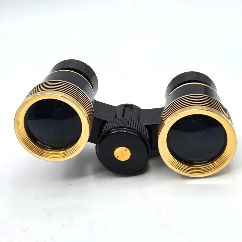 Brookstone 3x Coated Compact Galilean Opera Glasses Binoculars with Case